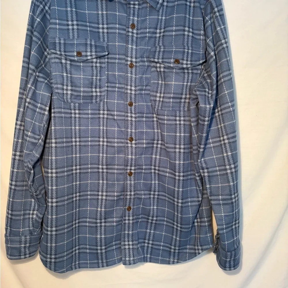J.Crew Light Blue Plaid Flannel shacket jacket size XL